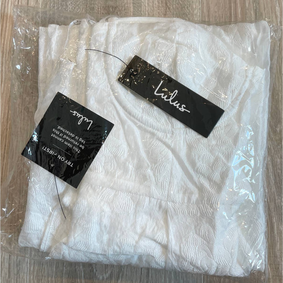 Lulu's From This Day Floral Jacquard Strapless Midi Dress In White Small New - Picture 15 of 16